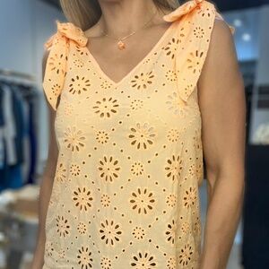 Eyelet Bow Top